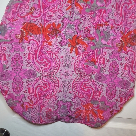 Cabi 127 Pink Jubilee Printed Sleeveless Blouse Sz S - Picture 7 of 10